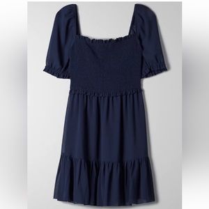 Aritzia Short Sleeve Temptress Dress in Navy